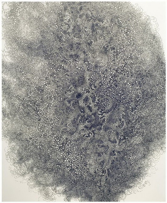 Hiroyuki Doi, Untitled (HD 2010), 2009 ink on paper, 18x15inches